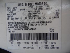 2007 Ford Explorer Limited White 4.6L AT 2WD #F24741